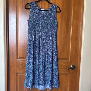 Petite M empire waist dress., mid length.